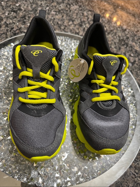 Easy Spirit Shoes - Easy Spirit E360 Gray with Neon Yellow Athletic Sneakers NWT 8